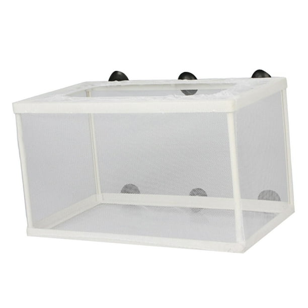breeding net fish tank Aquarium Breeding Net Fish Breeder Box for Aggressive Fishes Guppy, Size: 25cmx15cmx15cm, White