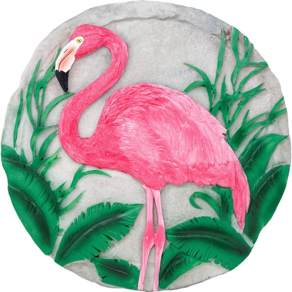 FLAMINGO STEPPING STONE / DECORATIVE WALL PLAQUE
