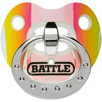 Battle Sports Binky Iridescent Oxygen Lip Protector Mouthguard - Yellow/Pink