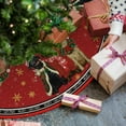 thumbnail image 2 of Christmas Tree Skirt 36 Inch, Merry Christmas Hat Wreath Dog Winter Holiday Tree Mat Decoration, 2 of 6