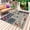 Light Beige Dark Blue, variant on Nautical Coastal Outdoor Rug for Patio/Deck/Porch, Non-Slip Large Area Rug 3 x 5 Ft, Ocean Anchors Animals Starfish Shells Blue Indoor Outdoor Rugs Washable Area Rugs, Camping Rug Carpet Runner