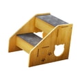 thumbnail image 3 of Wisewang Wooden Pet Stairs Soft Pet Ramp Small Small Animals Pets Older Dogs for Cats, 3 of 6