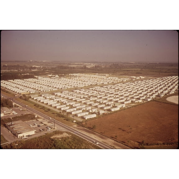 24"x36" Gallery Poster, HUGE TRAILER PARK ENCROACHES UPON THE BOUNDARIES OF THE EVERGLADES NATIONAL PARK NARA 544629