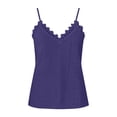 thumbnail image 4 of fatyb Women's Eyelet Tank Tops Lace V Neck Spaghetti Strap Sleeveless Cami Shirts for Beach Vacation, 4 of 7