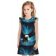 thumbnail image 1 of Balery Night Sky Forest Bald Eagle Camisón de princesa para niñas, pijama de algodón con mangas abullonadas, suave y bonito.-Large, 1 of 6