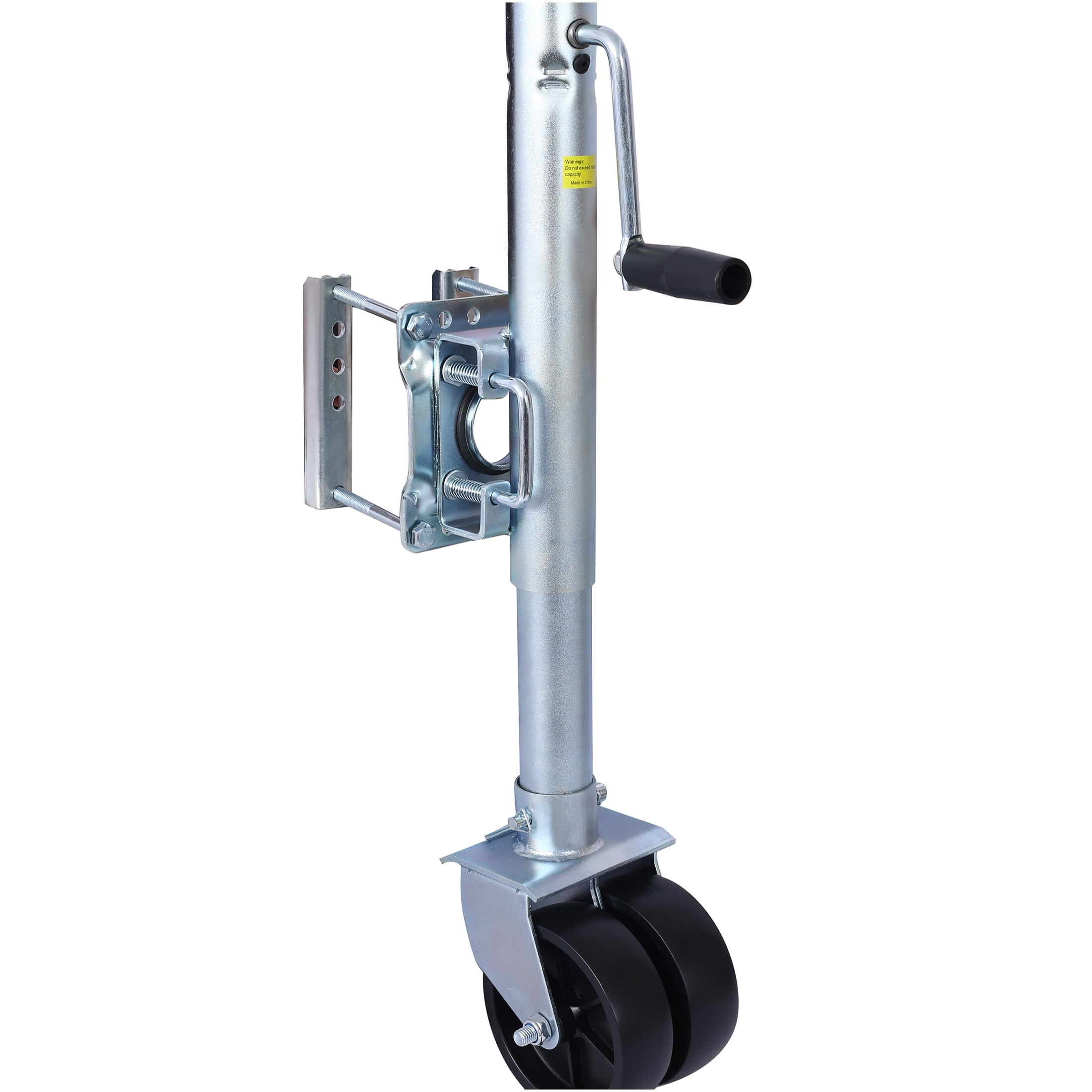 JERFIT 1500 lb Bolt-On Trailer Tongue Jack with Swivel Wheel - 34.5" Heavy Duty Jack Stand for Boat, RV, Horse & Utility Trailers