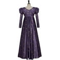 thumbnail image 5 of Women Vintage Regency Dress Floral Embroidery High Waistline Renaissance Gown Long Dress, 5 of 7
