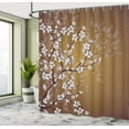 thumbnail image 4 of Ambesonne Japanese Shower Curtain, Sakura Bloom Spring Season, 69"Wx84"L, Pale Coffee, 4 of 4