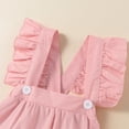 thumbnail image 3 of Gibobby Conjunto de pantalones para niños Ropa para Niñass recién nacidas, de manga corta con volantes florales, vestido general para Niñass(Rosa, 3-6 Meses), 3 of 5