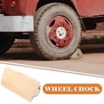 thumbnail image 3 of HEATSHAKING Motorcycle Wheel Chocks Brake Stoppers Light Yellow Solid Wood 1Pack, 3 of 4
