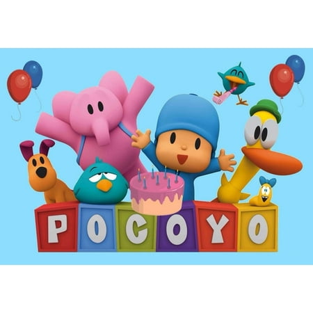 Pocoyo Blue Party Cake Topper Edible Frosting Image 1/4 Sheet