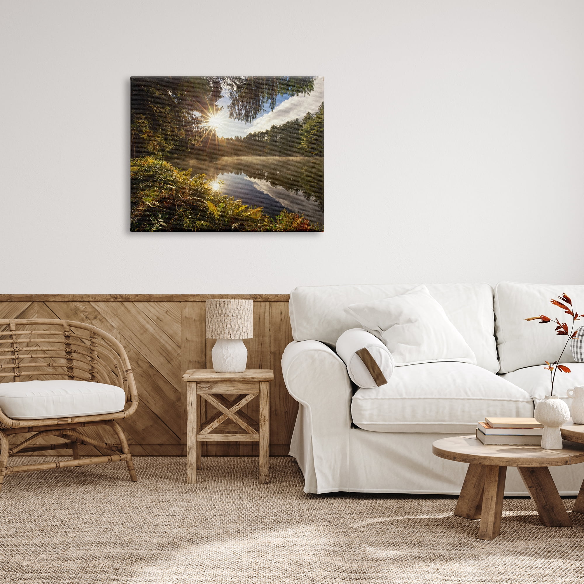 Stupell Industries Lake Nature Landscape Nature Photography Gallery Wrapped Canvas Print Wall Art, 40 x 30
