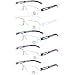 thumbnail image 3 of DOOViC 5 Pack Rimless Reading Glasses Blue Light Blocking Computer Readers Anti Eyestrain 2.00, 3 of 4