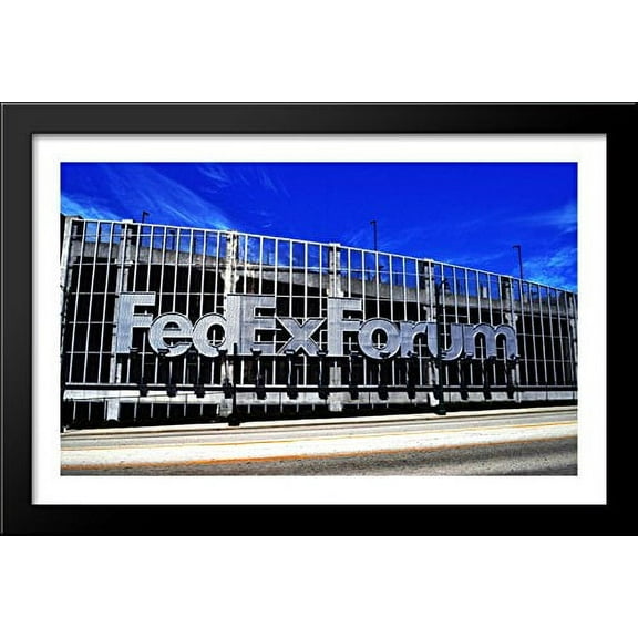 FedEx Forum 40x26 Large Black Wood Framed Print Art - Home of the Memphis Grizzlies