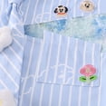 thumbnail image 5 of Afuyipoi Boys 2PC Summer Outfit Sets (0-6 Years), Cute Toddler Daily Outfit Soft Lightweight Summer Wear 100%Cotton Summer Short Sleeve Shirt & Shorts Set Blue 1T, 5 of 7