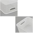 thumbnail image 3 of 6-Pack Plastic Storage Basket Organizer, White, 3 of 7