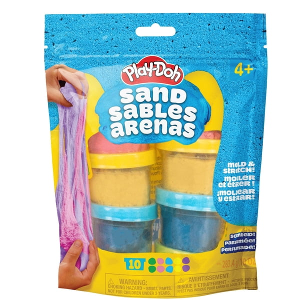 Latas resellables con aroma a arena Slime Play-Doh, paquete de 10 unidades, 30 ml
