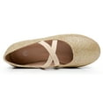 thumbnail image 6 of Apakowa Girls Ballerina Dress Shoes Mary Jane Flats Princess Wedding Party (Color : Gold, Size : 3 Little Kid), 6 of 8