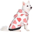 thumbnail image 2 of Fotbe Pink Hearts1 Sudadera con Estampado para Perros Pequeños – Suéter con Capucha para Mascotas, Tela Suave de Forro Polar con Bolsillo-Large, 2 of 7