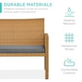 thumbnail image 4 of Best Choice Products 4-Piece Outdoor Wicker Patio Conversation Furniture Set w/ Table, Cushions - Natural/Gray, 4 of 8