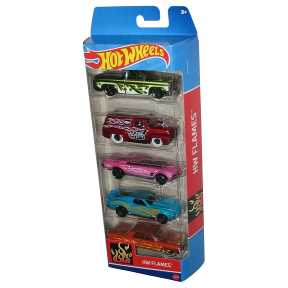 Hot Wheels HW Flames (2023) Mattel Toy Car 5-Pack Box Set