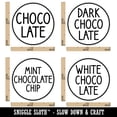 thumbnail image 2 of Flavor Scent Labels Chocolate Dark White Mint Rubber Stamp Set for Scrapbooking Crafting Stamping - Medium 1 Inch, 2 of 7