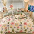 Autumn Winter Cotton Fourpiece Set Light Luxury Bedding Kit