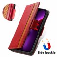 thumbnail image 5 of Compatible with Samsung Galaxy A06 Wallet Case, Vintage PU Leather Classic Magnetic Clasp Flip Kickstand Folio Case with Card Holders RFID Blocking [Shockproof TPU Inner Shell] Phone Cover,Red, 5 of 10
