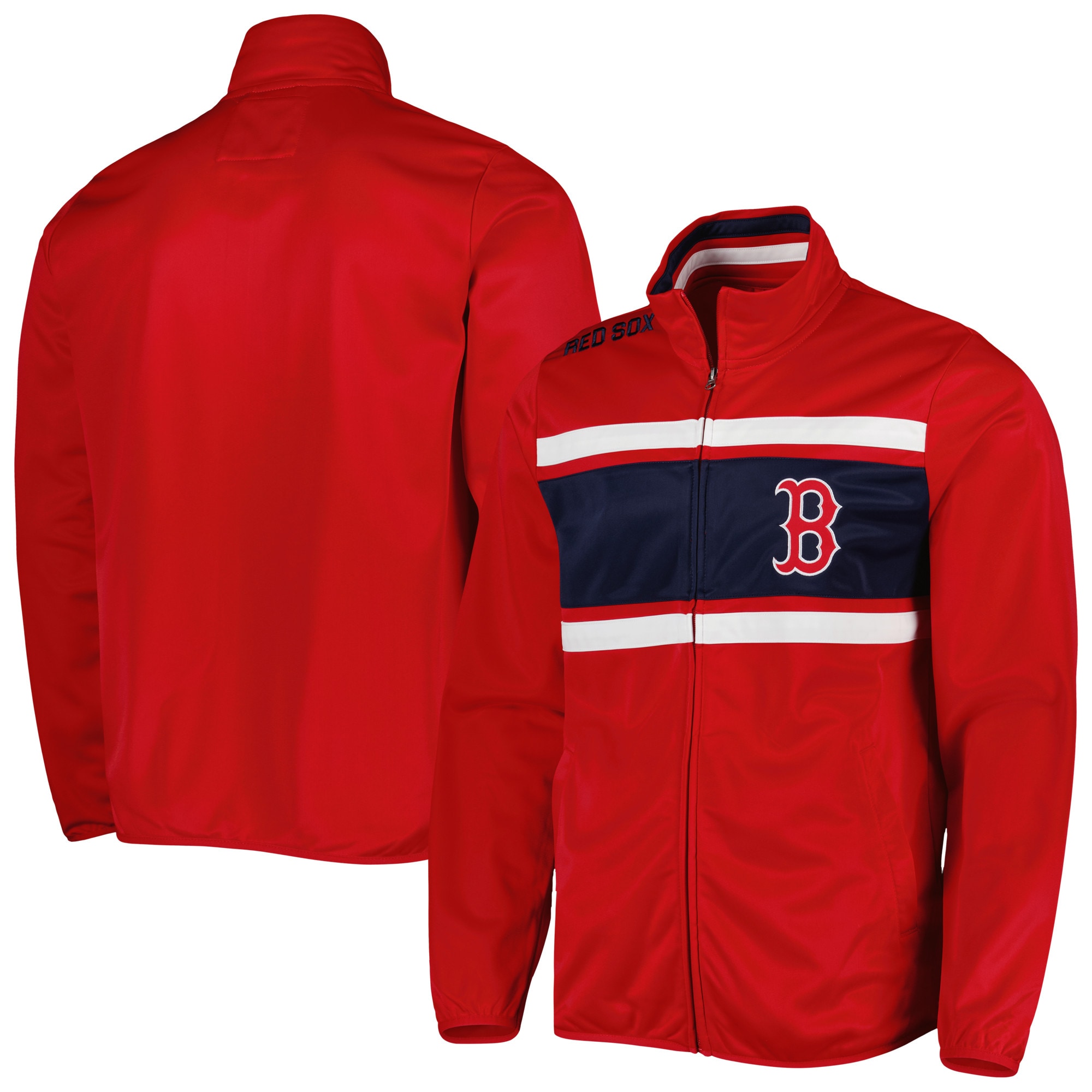 Men's G-III Sports by Carl Banks Red Boston Red Sox Off Tackle Full-Zip ...