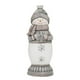 thumbnail image 1 of Toystoory Estatuilla de muñeco de nieve de Navidad, adorno brillante interesante para el hogar, artesanías de vacaciones, decoración de Gris, 1 of 6