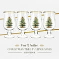 thumbnail image 2 of Spode Christmas Tree 17.5oz Tulip Glasses, Set of 4 - Gold-Rimmed Whimsical Holiday Glasses for Sparkling Wine and Champagne, Ideal for Holiday Brunches and New Year’s Celebrations, 2 of 7