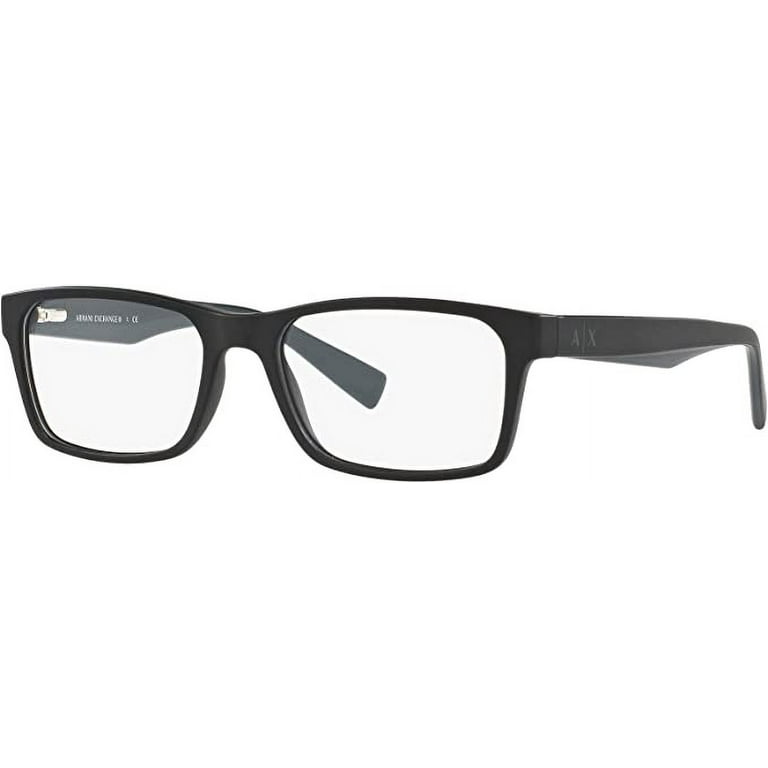 AX Armani Exchange mens Ax3038f Asian Fit Prescription Eyewear Frames, Black/Demo Lens, 56 mm US - Walmart.com AX Armani Exchange mens Ax3038f Asian Fit Prescription Eyewear Frames, Black/Demo Lens, 56 mm US - Walmart.com