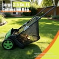thumbnail image 3 of 21-In Manual Push Lawn Sweeper with 3.5 Cu. Ft. Hopper Bag, Adjustable Height and Foldable Storage, 3 of 5