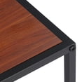 thumbnail image 5 of ZENSTYLE Industrial Style End Table 2-Tier Metal Frame W/ Storage Basket, Brown, 5 of 9