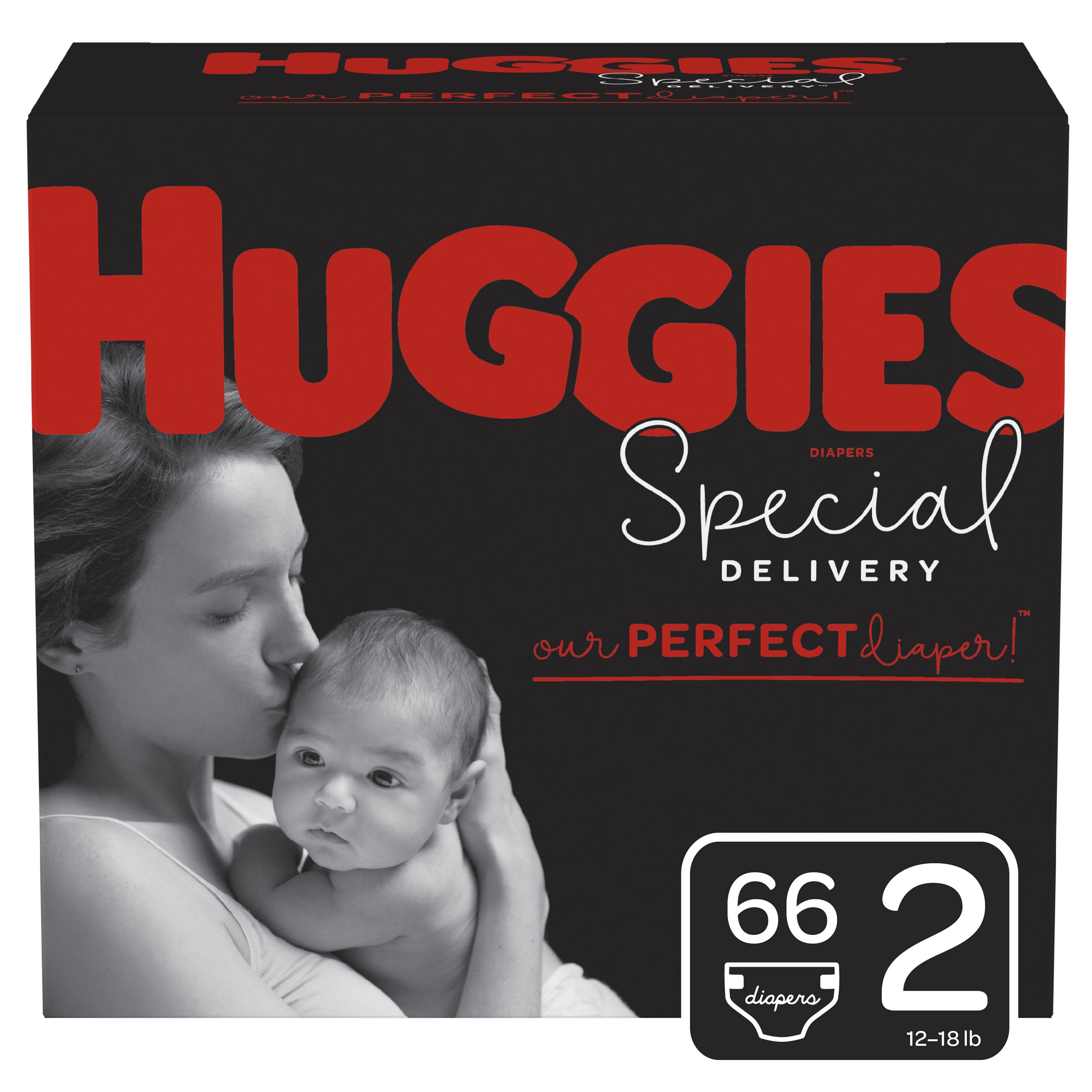 76 Ct Huggies Special Delivery Hypoallergenic Baby Diapers Size Newborn 