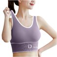 thumbnail image 4 of Darzheoy Sports Bras for Women Beautiful Back Letter U-shaped Sling Sports Yoga Vest Chest Pad Tube Without Steel Wrapped Chest Underwear One Size, 4 of 7