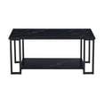 thumbnail image 2 of Resenkos Coffee Table 2 Layers MDF Imitation Marble, Rectangle Tabletop - Black, 2 of 7