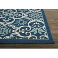 thumbnail image 5 of Nourison Caribbean Indoor/Outdoor Geometric Floral Navy 9'3" x 12'9" Area Rug, (9' x 13'), 5 of 10