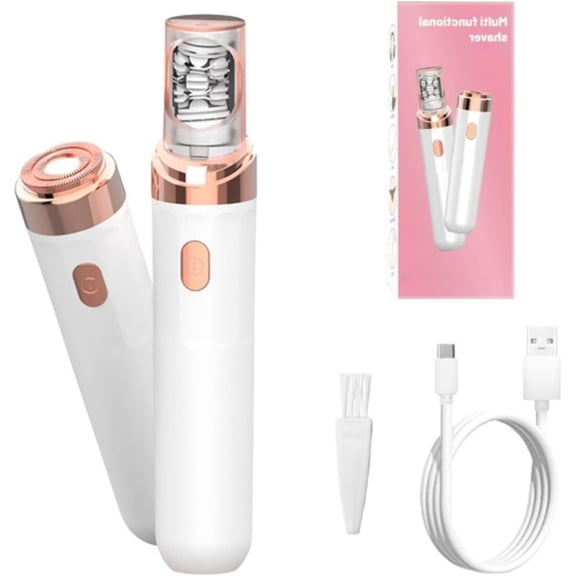 Pluxyepil Pro 3.0 Women Face Epilator, Painless Facial Hair Remover for Eyebrows Lip Chin, Waterproof Cordless Multi Functional Shaver for Arms & Underarms, White