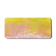 thumbnail image 1 of Watercolor Computer Mouse Pad, Spring Meadow with Silhouette of Flower Grass and Butterfly Artwork, Rectangle Non-Slip Rubber Mousepad X-Large, 35" x 15", Earth Yellow Pale Pink, by Ambesonne, 1 of 2