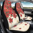 thumbnail image 4 of XYZCANDO Car Seat Covers Set Poinsettia & Snowflake Pattern 2 Piece Front Seat Cover All-Season SUV Van Truck Breathable Soft Front Seat Covers, 4 of 10