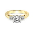 thumbnail image 3 of 1 Carat IGI Certified Princess Shape Lab Grown Diamond Engagement Ring | 14K Yellow Gold |Jia Secret Double Halo Eternity Diamond Ring | FG-VS1-VS2 Quality Friendly Diamonds, 3 of 5