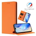 thumbnail image 2 of Compatible with iPhone 14 Wallet Case with RFID Blocking Credit Card Holder, PU Leather Folio Flip Kickstand Protective Shockproof Cover Women Men for iPhone 14 Phone Case - Orange, 2 of 11