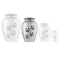 thumbnail image 4 of Reminded Pet Cremation Urns for Dog and Cat Ashes, Brass Memorial Paw Print Urn - Medium Up to 70 Pounds Silver, 4 of 7