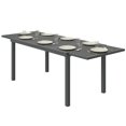 thumbnail image 1 of Table à Manger d'Extérieur Extensible, Table de Patio en Aluminium Résistant à la Rouille avec Dessus à Lattes, Longueur de 59 Pouces-89 Pouces pour 6-8 Personnes, Gris Foncé, Convient au Jardin, à la Cour Arrière Ou au Bord de la Piscine, 1 of 7
