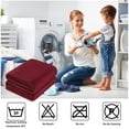 thumbnail image 7 of Fleece Blanket Soft Lightweight Microfiber Plush Flannel Throw Blankets for Couch Sofa Bed, Burgundy Twin, 7 of 7