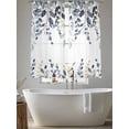 thumbnail image 6 of Sheer Curtains 63 Inches Long, Blue Grey Eucalyptus Light Filtering Window Curtains for Living Room, Watercolor Spring Weeping Botanical Rod Pocket Voile Sheer Curtain Drapes, 52"W x 63"L, 2 Panels, 6 of 8