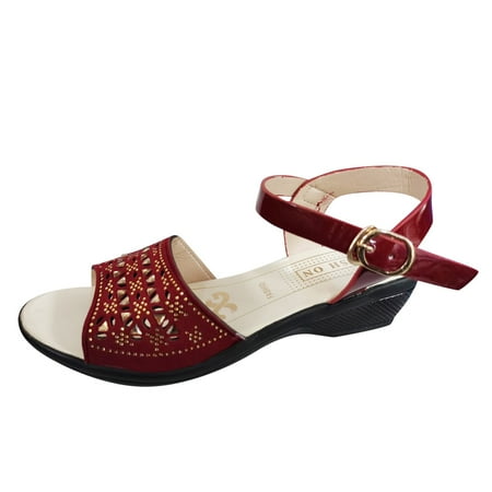 

Womens Fashion Wedges Open Toe Knot Beach Shoes Roman Slippers Sandals Toe Loop Sandals for Women Closed Toe Sandals for Women with Heel