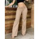 thumbnail image 2 of Pantalones elásticos de cintura baja para mujer con bolsillos Pantalones de vestir de pierna acampanada Pantalones pequeños para trabajo de oficina BusinessE-gray-low RiseX-Large, 2 of 5