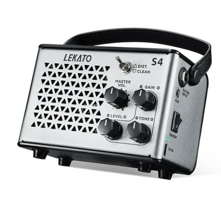LEKATO Portable buletooth Guitar Amp10w Mini Guitar Amplifier Distortion Clean